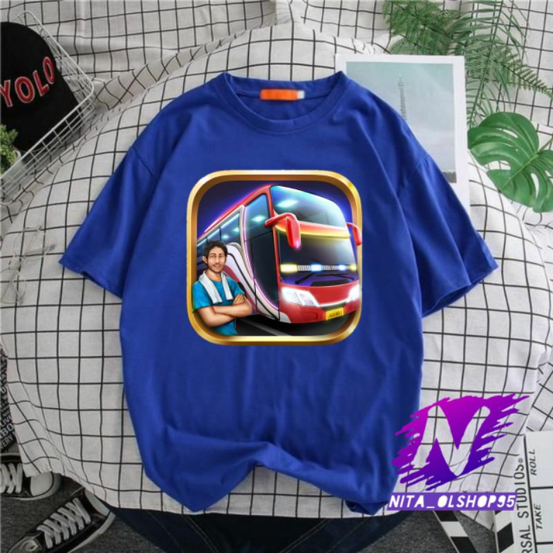 bus simulator baju kaos anak dan dewasa bus simulator