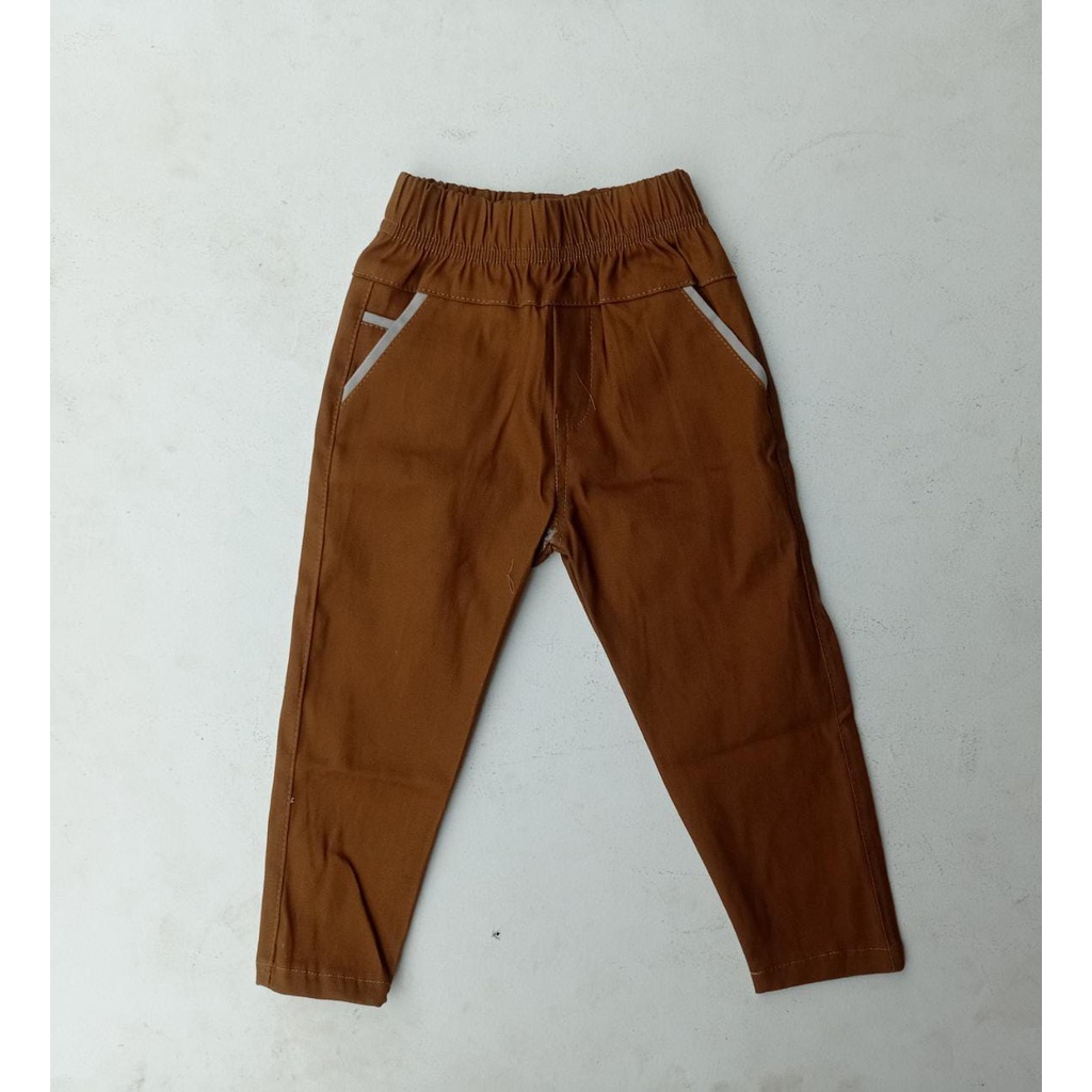 Ecer pilih warna 1-13th celana chino anak panjang laki-laki terlaris chinos slim fit