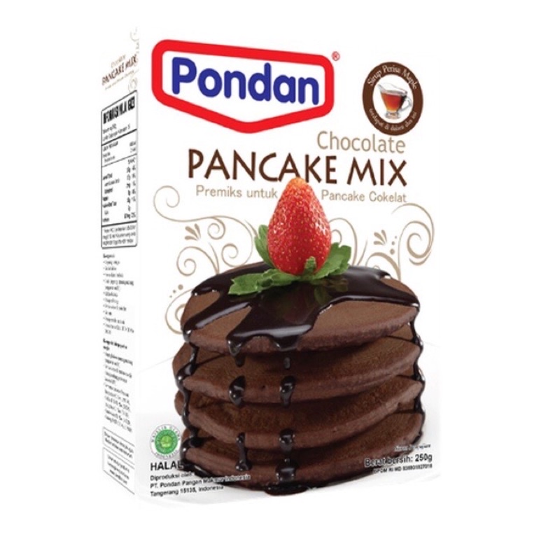 Pondan Pancake Mix Chocolate Tepung Premix Coklat 250 gr