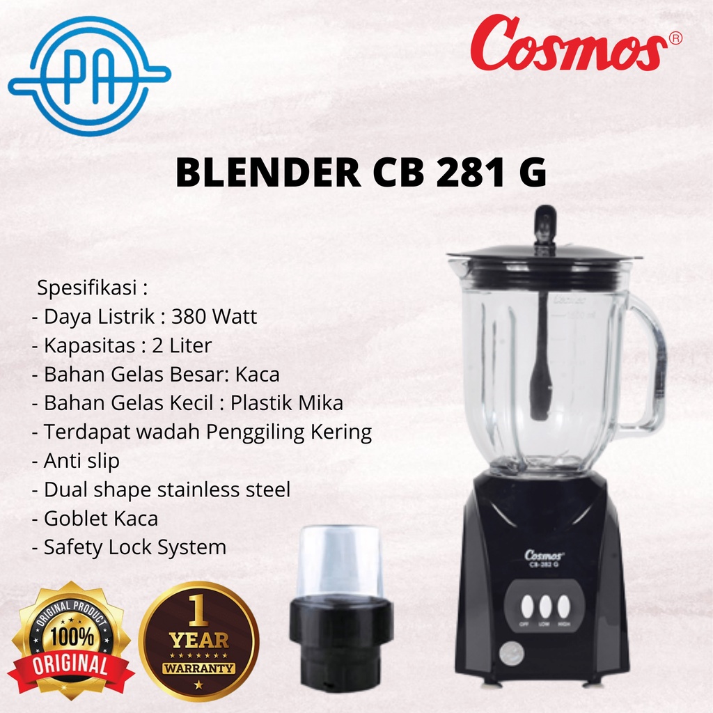 BLENDER COSMOS CB-281G / CB 281G 2 LITER