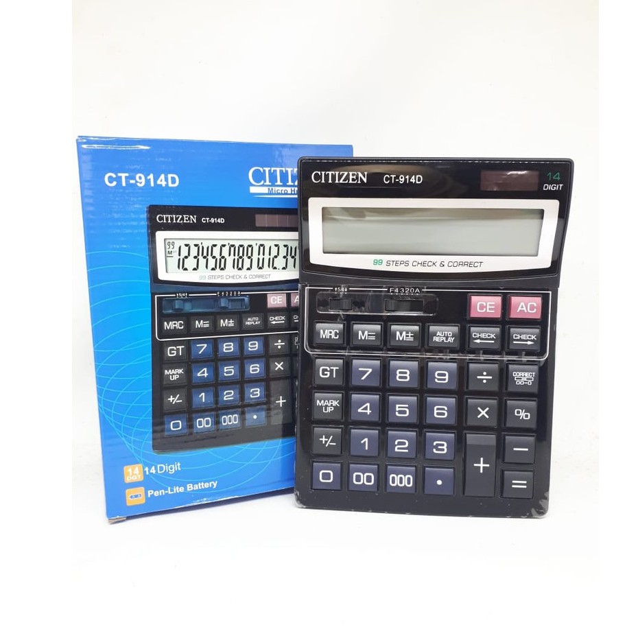 

Kalkulator Dagang CITIZEN CT-914D 14 Digit