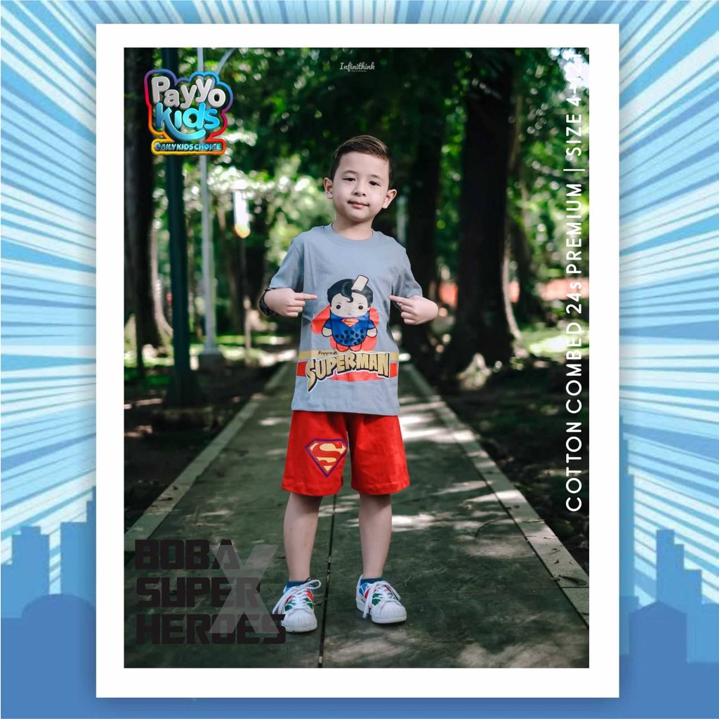 Setelan Anak Booba X Superhero By Payyo Kids