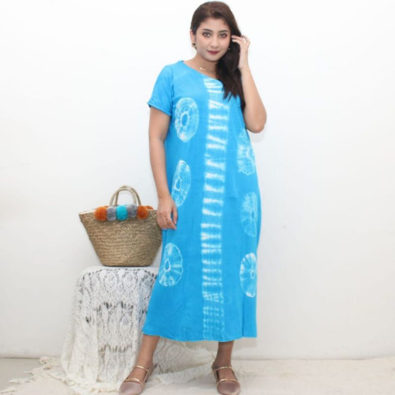 Daster Jersey Panjang Jumbo Garis