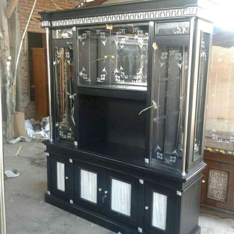 lemari tv kristal 4p