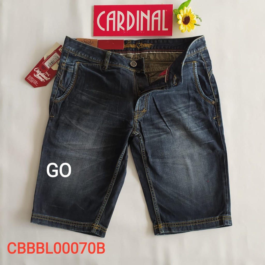 gof CARDINAL CBBBL-1 Celana Pendek Jeans Bermuda Casual Sobek Slimfit Reguler Fit Cowok Dewasa