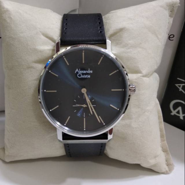 jam tangan pria Alexandre Christie AC 8572 silver blue