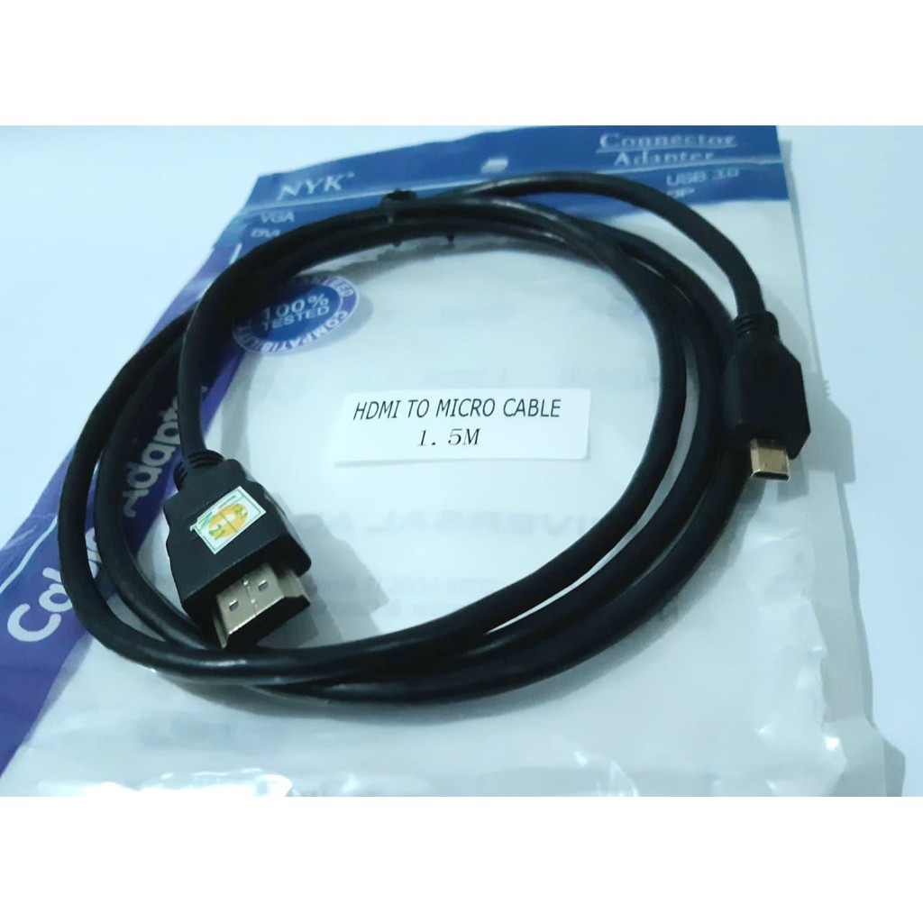 KABEL MICRO HDMI TO HDMI 1.5M / KABEL MICRO HDMI 1.5 METER NYK