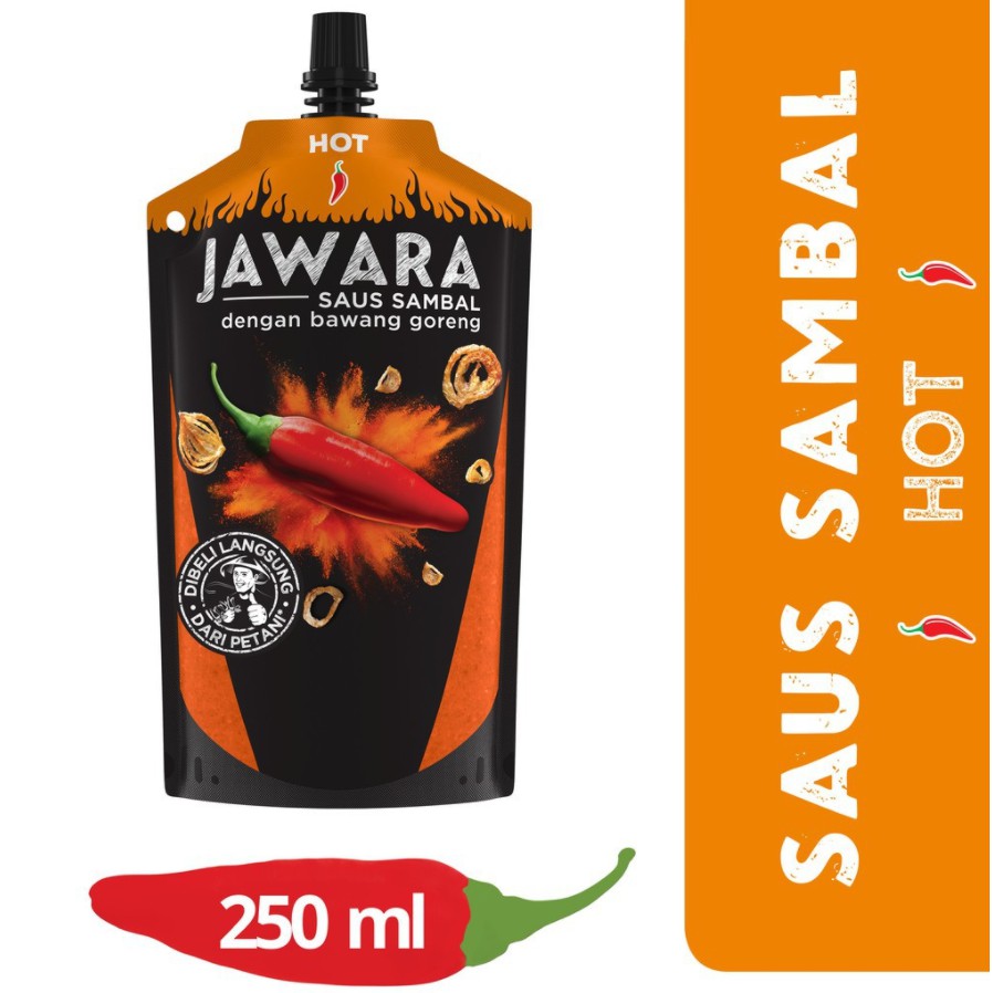 

Jawara Saus Sambal Hot Kemasan Pouch 250 mL