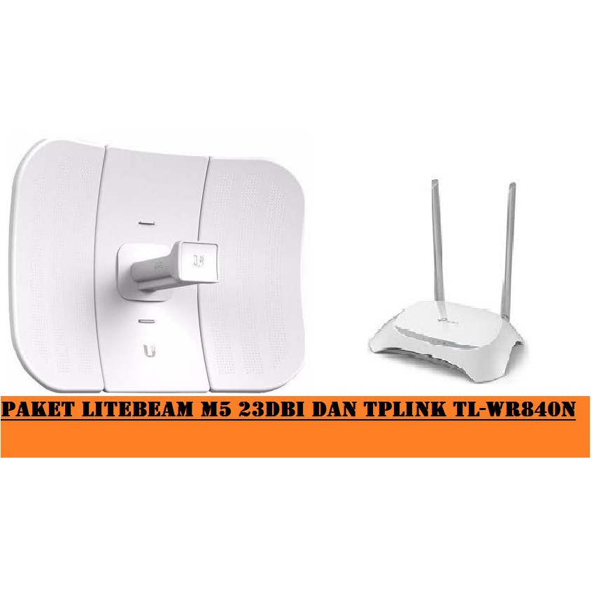 Paket Litebeam M5 23dbi + TPLink TL-WR840N Wireless Router