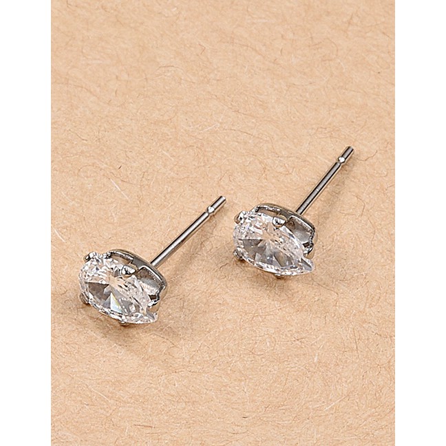 LRC Anting Tusuk Fashion Diamond Stainless Steel Geometric K4494X