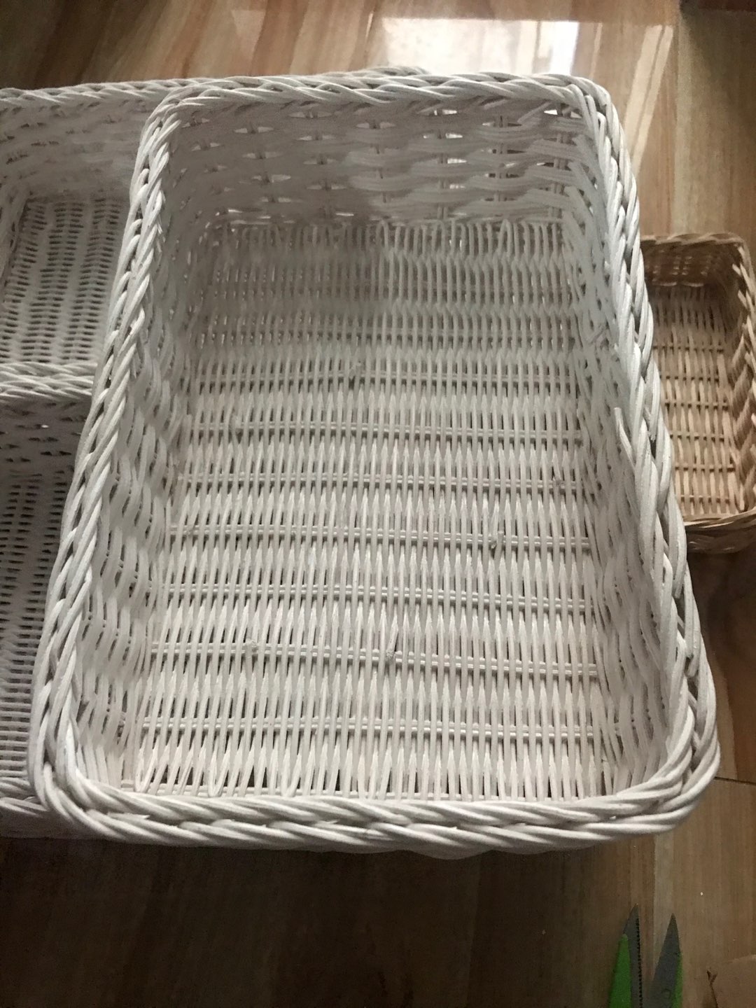 Keranjang Rotan Kotak Double 30x20x9cm Warna