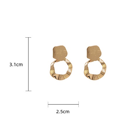 Anting Tusuk Gantung Bahan Sterling silver 925 Desain Asimetris Gaya Retrosimple Untuk Wanita