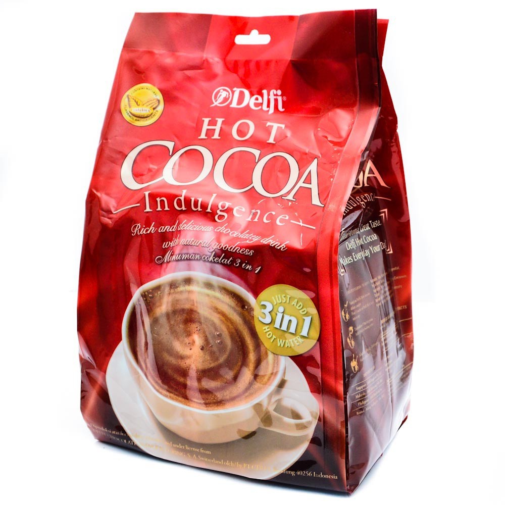 

delfi hot cocoa indulgence 500gr - minuman coklat bubuk delfi