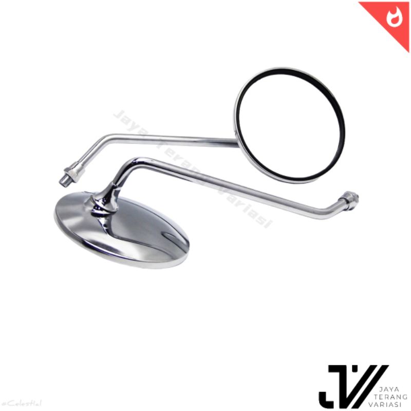 Spion Bulat Chrome / Spion bulat / spion motor / spion buat honda / spion bulat yamaha / spion motor / spion classic  / spion day