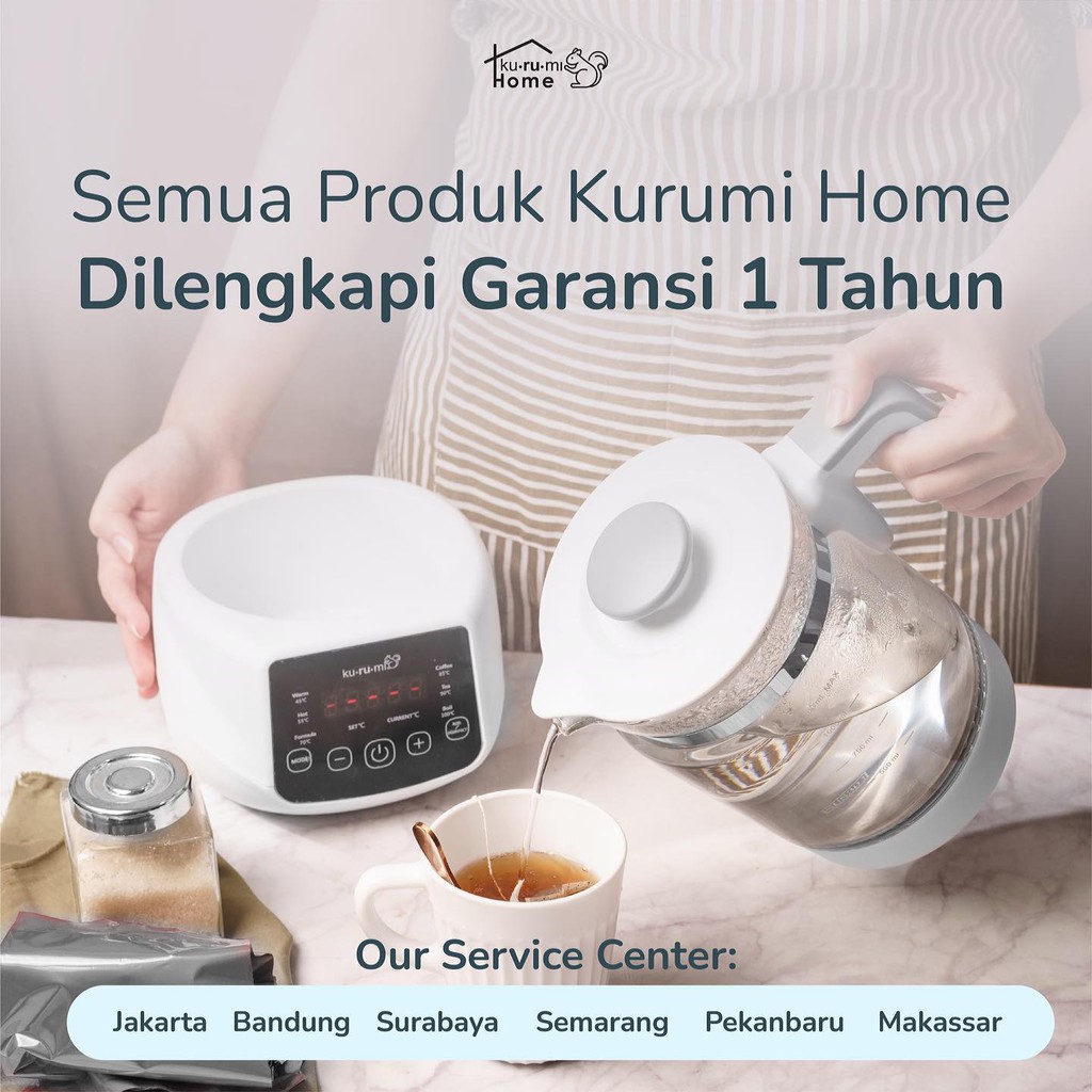 KURUMI Home Kettle KH 100 / Smart Kettle / Pemanas Air Elektrik