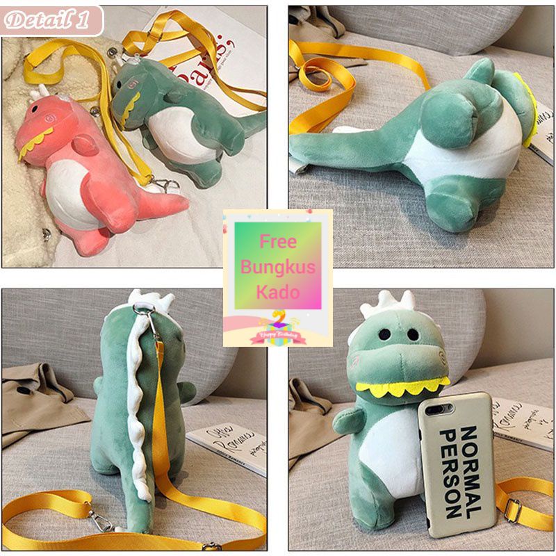 Tas Selempang Boneka Dinosaurus