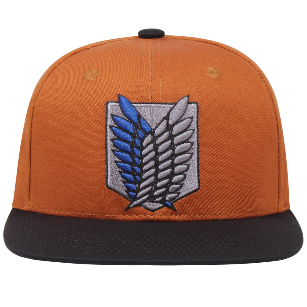 Full Cap Attack On Titan 100% Kapas Topi Liberty Wing Pria Bisbol Cap Bordir Snapback Wanita Merek Botol Gesper Penutup Belakang Kapas Hip-Hop Tulang