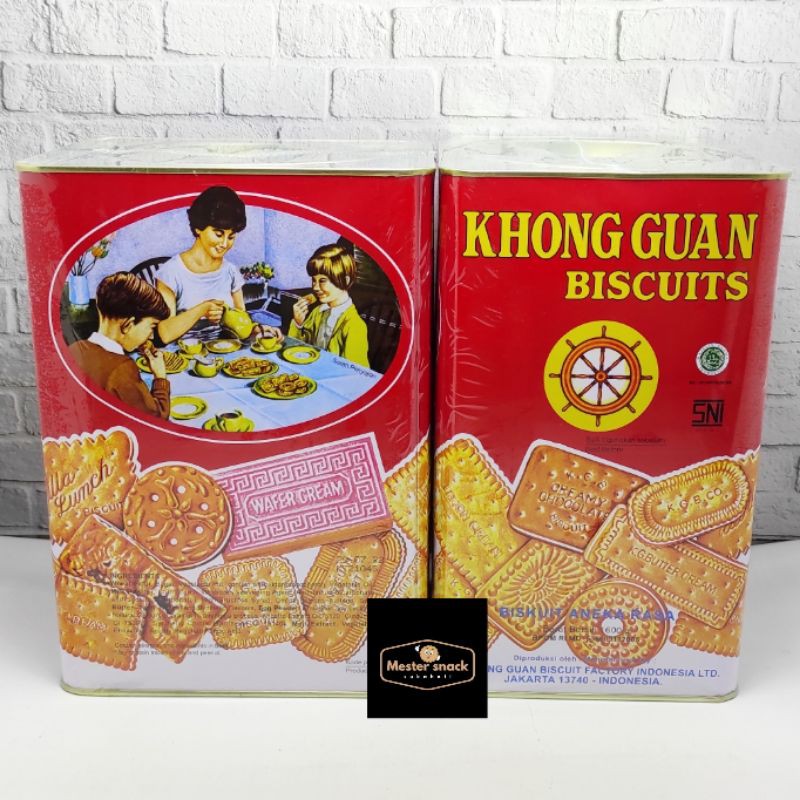 Khong Guan Biscuits Kaleng Red Kotak 1600 gram | khong guan kaleng | khong guan | Kue lebaran | kue lebaran kaleng | kue natal | kue natal parcel