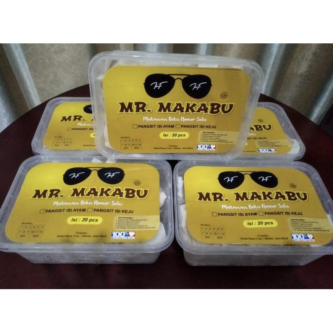 

(BISA COD) Pangsit Viral Mr. Makabu Isi Daging Ayam Asli 20 pcs PRODUK TERBATAS Kode 105