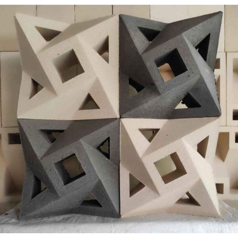 loster/ roster/modern/beton/ minimalis motif kincir putih,abu