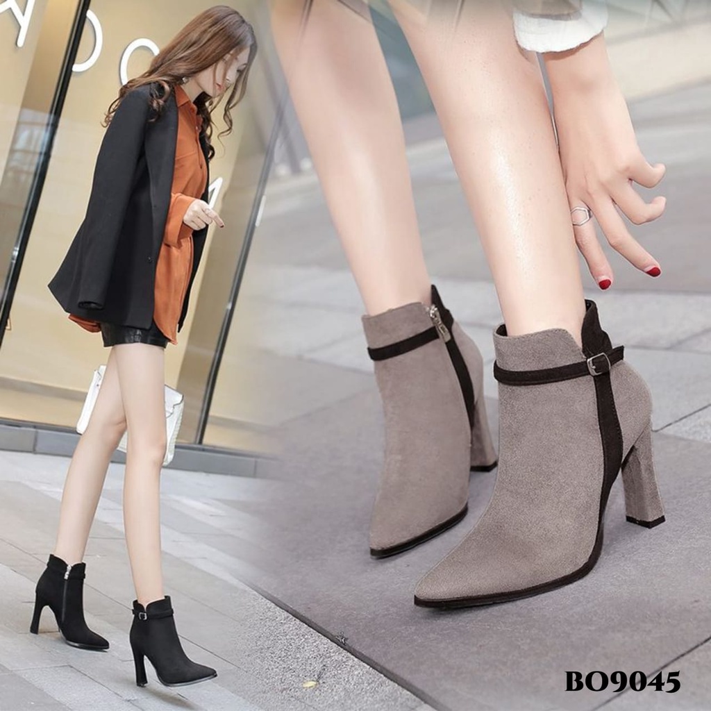 PRF Sepatu Heels Boots Korea BO9045