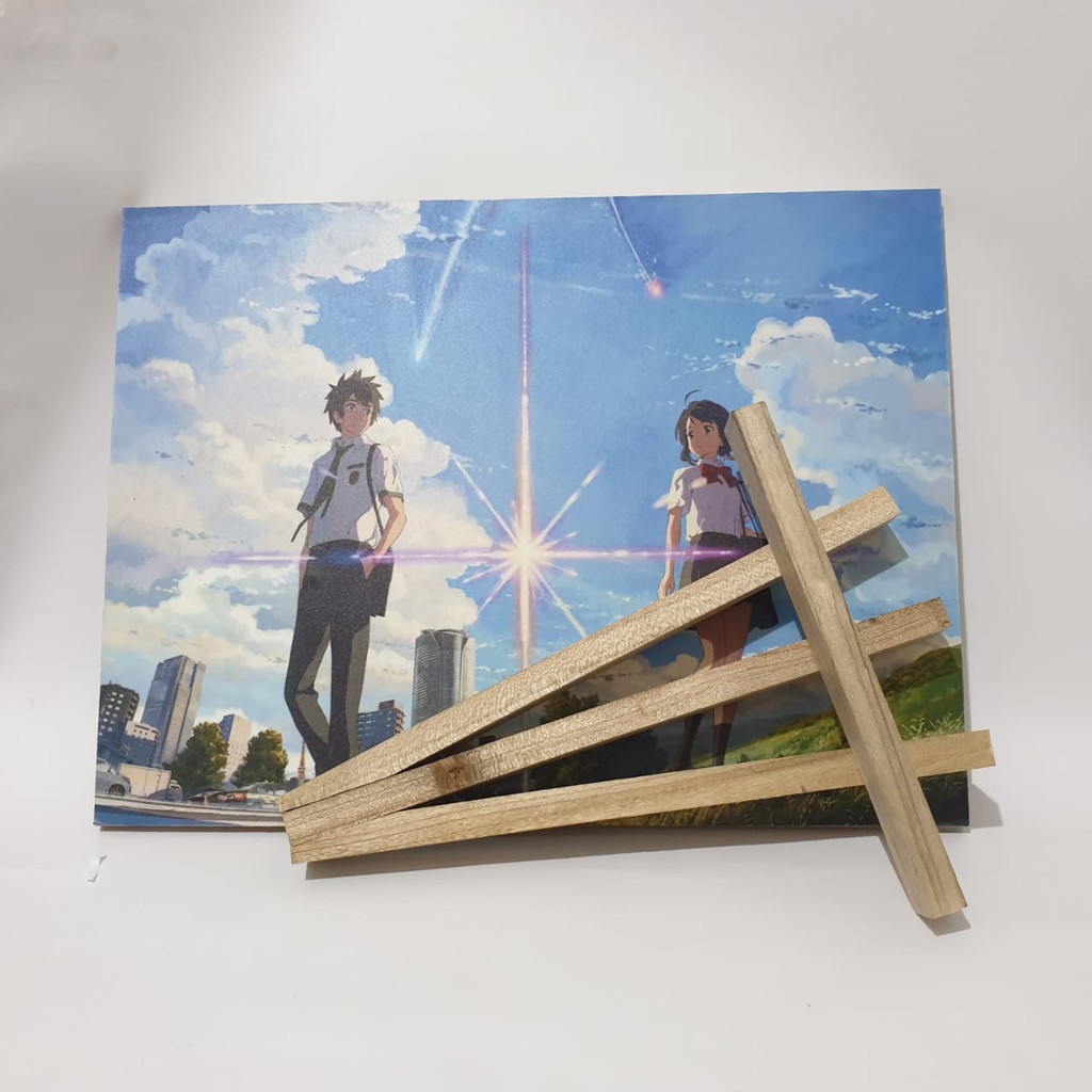 [Custom Foto] Poster Kayu Walldecor Hiasan Dinding CETAK PHOTO  Ukuran  30 cm x 30 cm - 3030