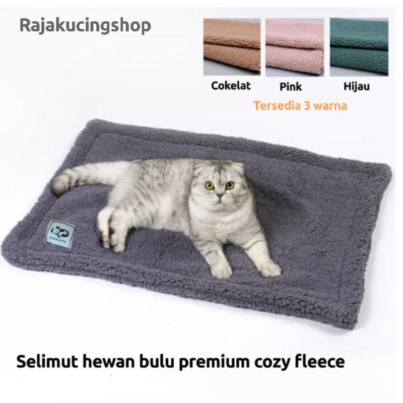 Selimut hewan bulu premium  cozy fleece kucing/anjing