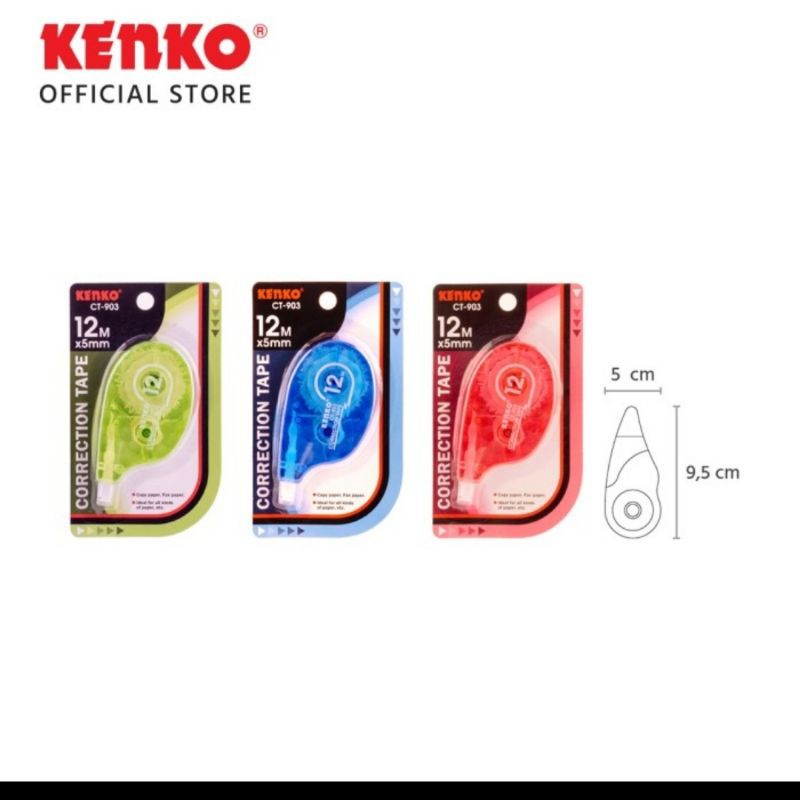 

Kenko Correction Tape CT-903 - Tip-Ex Kertas 12 Meter