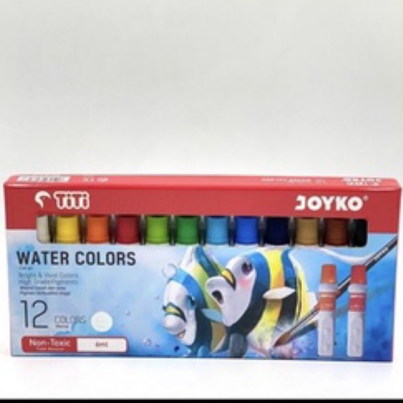 

joyko titi watercolor/cat air tube 6 ml isi 12 warna