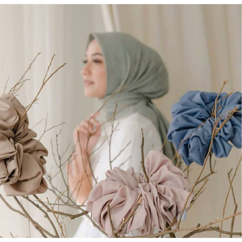 SCRUNCI, CEMOL RAMBUT , IKAT RAMBUT Scrunchie hijab, cemol jilbab, volume kerudung