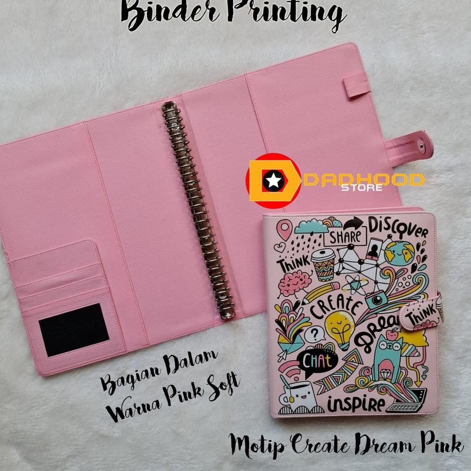 

Super Hemat BINDER PRINTING MOTIP CREATE DREAM PINK&BLUE A5 DAN B5