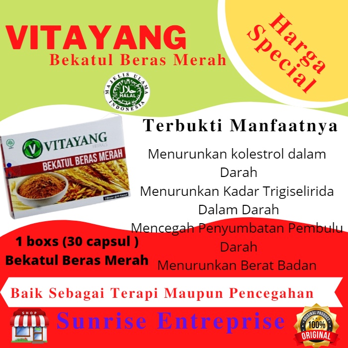 

Vitayang Bekatul Beras Merah penurun kolestrol Mencegah Kolestrol