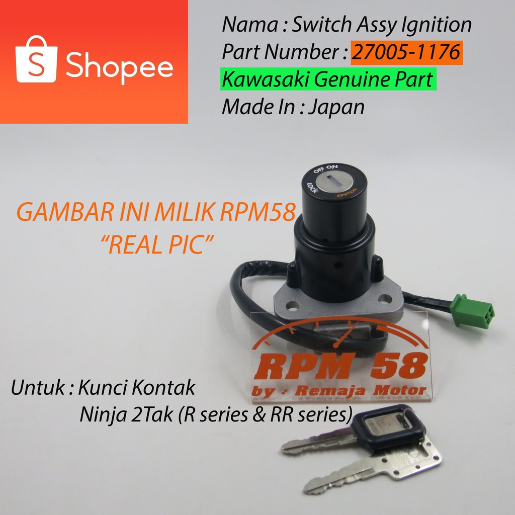kunci ninja kunci kontak ninja switch ignition ninja 2tak 27005-1176