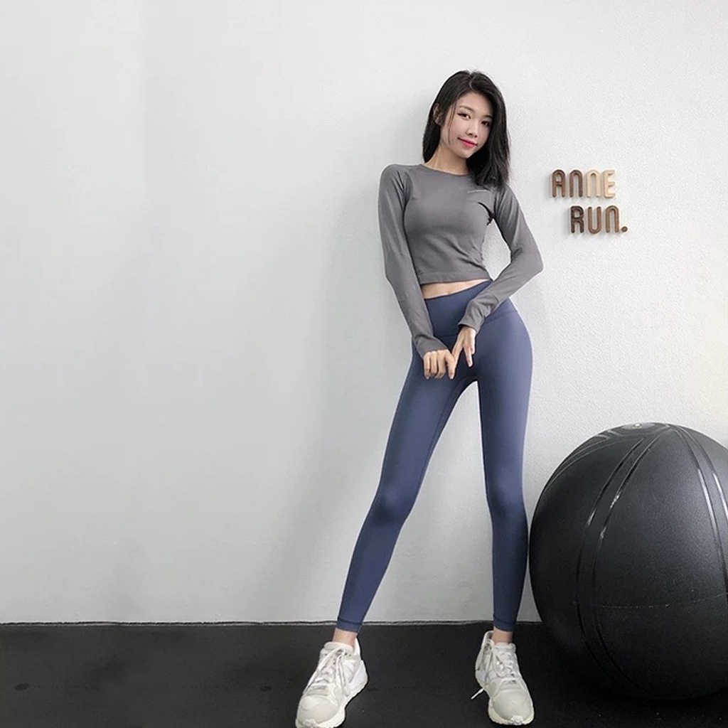 INFY - Yoga Legging Celana Olahraga Wanita High Waist Polos Gym &amp; Fitness &amp; Yoga &amp; Running B071