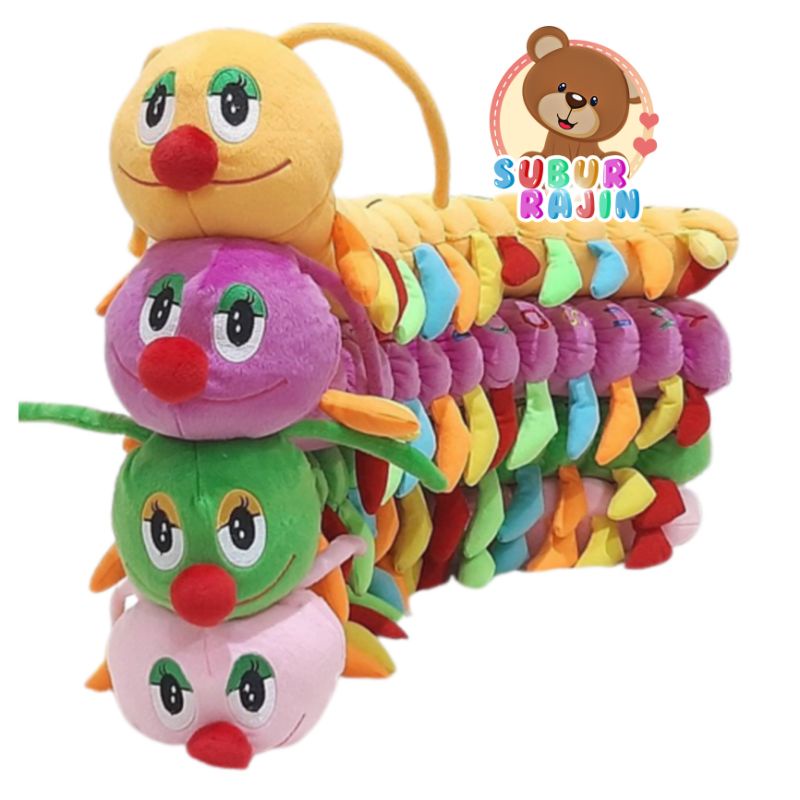 Boneka ulat ulil huruf bordir