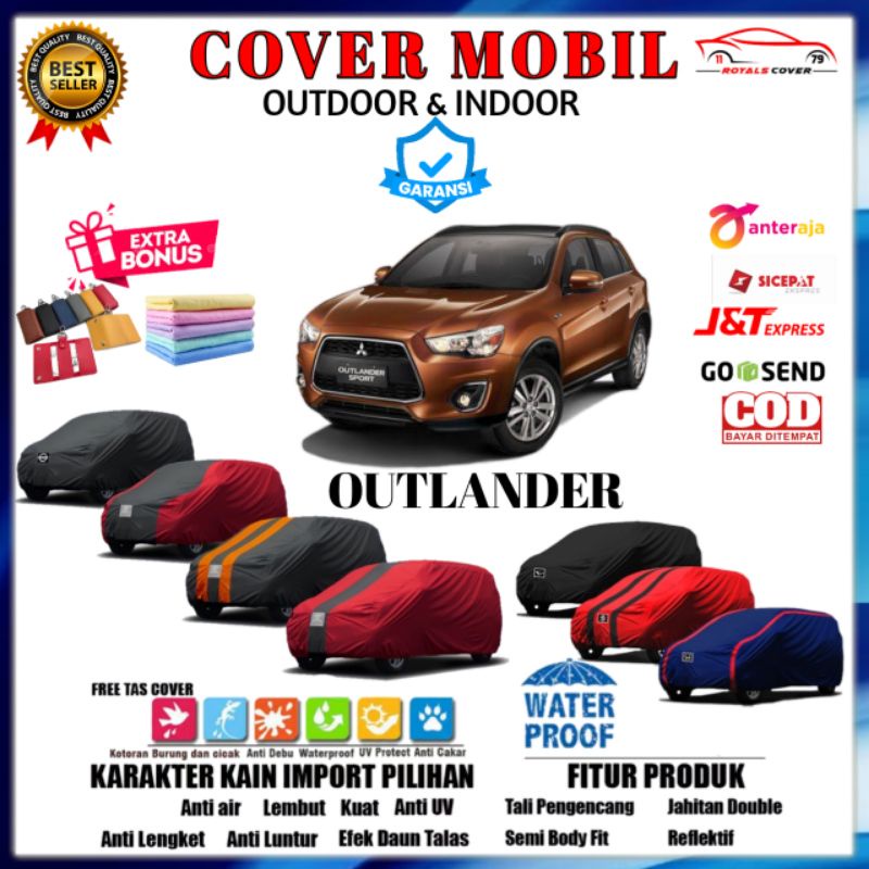 Body Cover Mobil Outlander Sport, Sarung Mobil Mitsubishi Outlander 2012, 2013, 2014, 2015, 2016, 2017, 2018, 2019, 2020, 2021 Selimut Tutup Penutup Mantol Jas Pelindung Mantel Mobil Outlander Waterproof Waterproof Anti Air