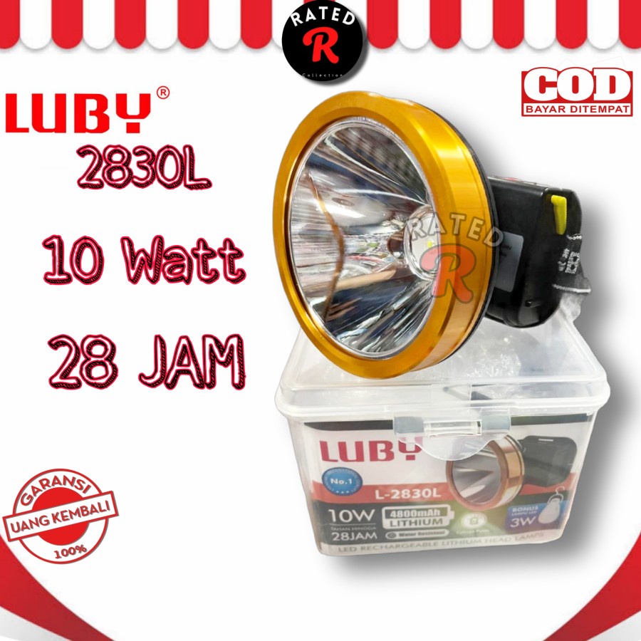 COD Senter Kepala / Head Lamp Luby 10W Luby L-2830L / L-2830L / L-2830//SENTER KEPALA LUBY L-2830L