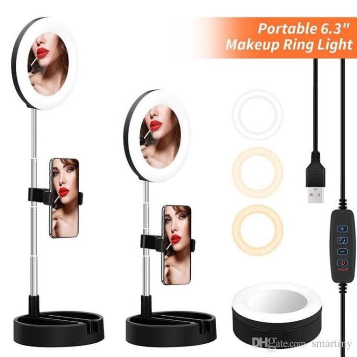 Ring light 64 LED G3 Live Tiktok and Mirror Kaca Make up lipat