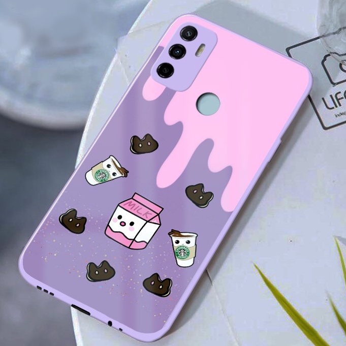 [U53] Softcase Kaca Bezel Lilac Oppo A53 A33 2020 - Softcase Mirror Oppo A53 A33 2020 - Case Kaca Op