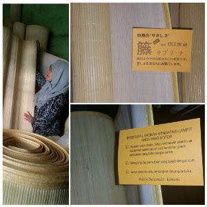 Tikar   tiker lampit rotan kalimantan ukuran 176 x 200 cm