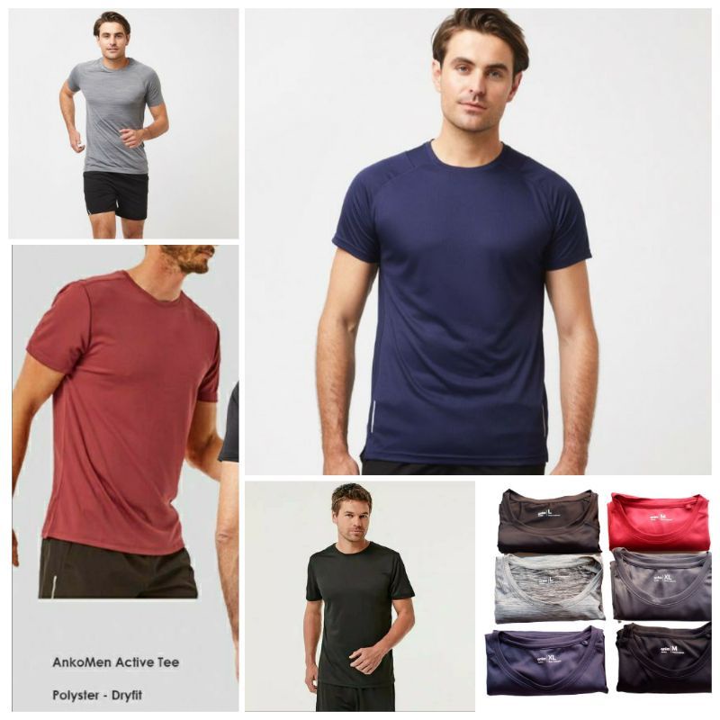 Anko Active Dry Fit tshirt /kaos Olahraga