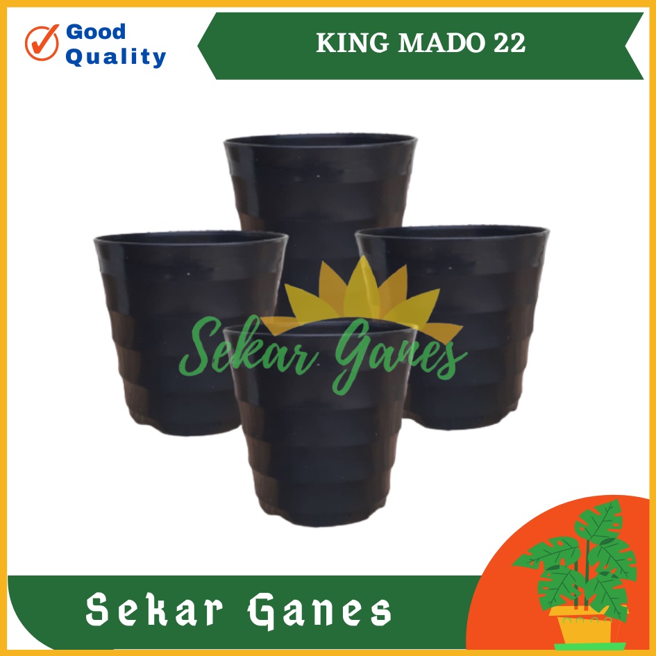 Sekarganes Pot King Mado 22 Hitam Da 18 Cm By Garden Of Love Pot Plastik Murah Lucu Mirip Pot Tawon 18 21 Putih