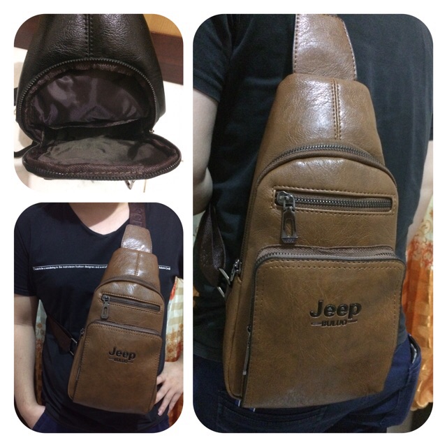 Ready Sale grosir tas selempang dada kulit cowok jeep murah 8801#