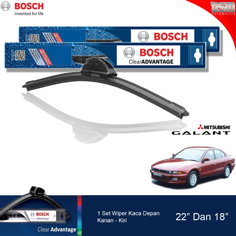 Bosch Clear Advantage Frameless / Wiper Frameless Mitsubishi Galant Hiu 22&quot; dan 18&quot; / Wiper Galant