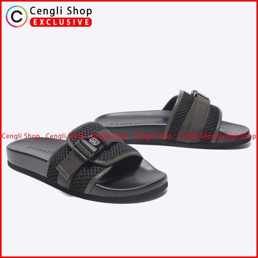 SANDAL EVERBEST PRIA ORIGINAL SLIDE CASUAL BRANDED ASLI HIJAU EM01