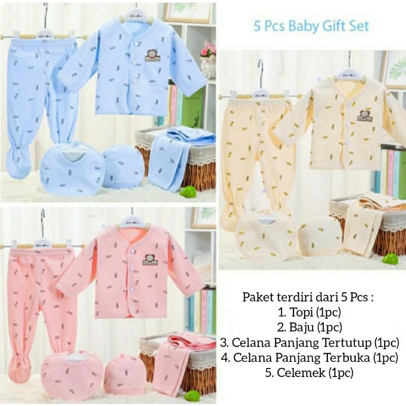 Perlengkapan Bayi Baru Lahir Baju Newborn Gift Set Bear