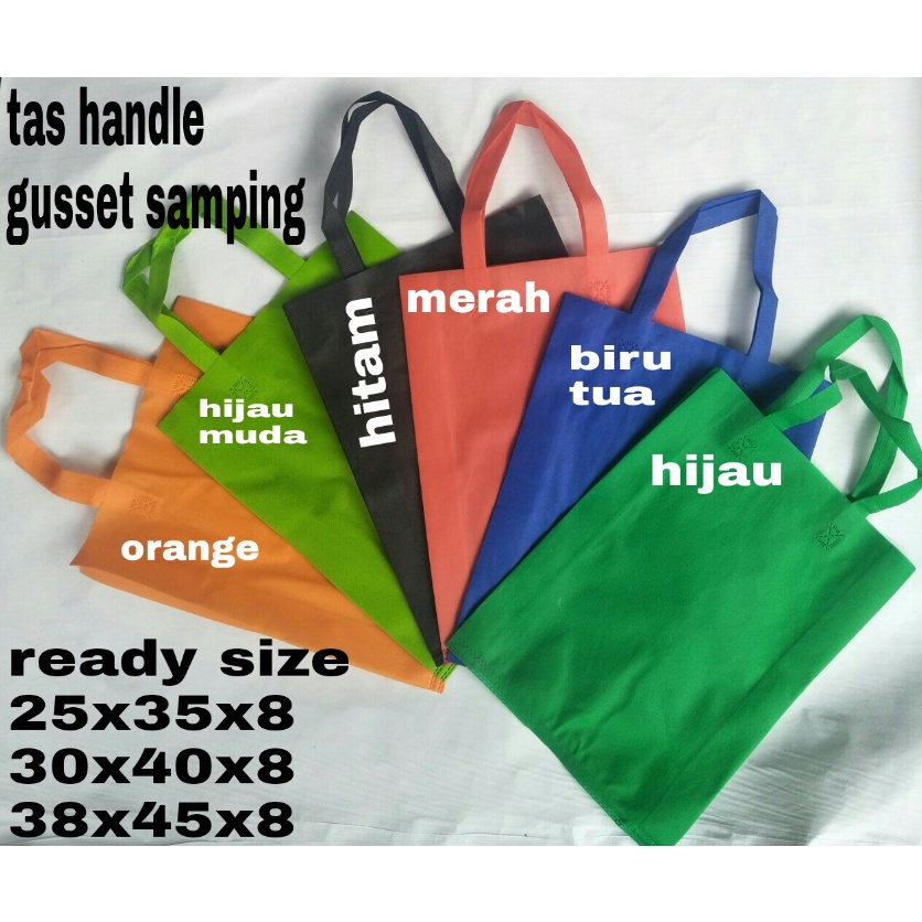 

TAS SOUVENIR SPUNBOND STANDING HANDLE Lipat Gusset Samping
