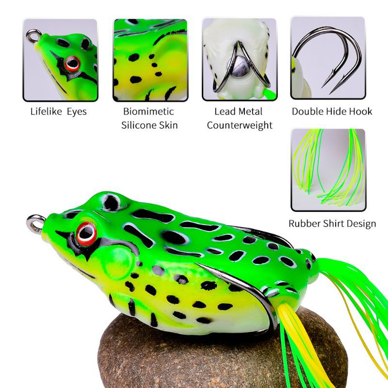 Umpan Pancing Fishing Lure permukaan softlure soft frog gabus toman top water kodok katak UL