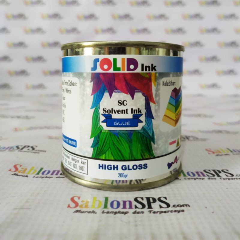 TINTA SABLON GELAS BESI /METAL 200GR BIRU BLUE BASIS MINYAK SOLVENT