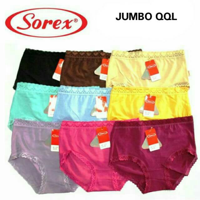 Lusinan Celana Dalam Sorex 3056 Extra Big Size XXXL Renda / Grosir Cd Cewek Katun Sorex QQL Super Besar